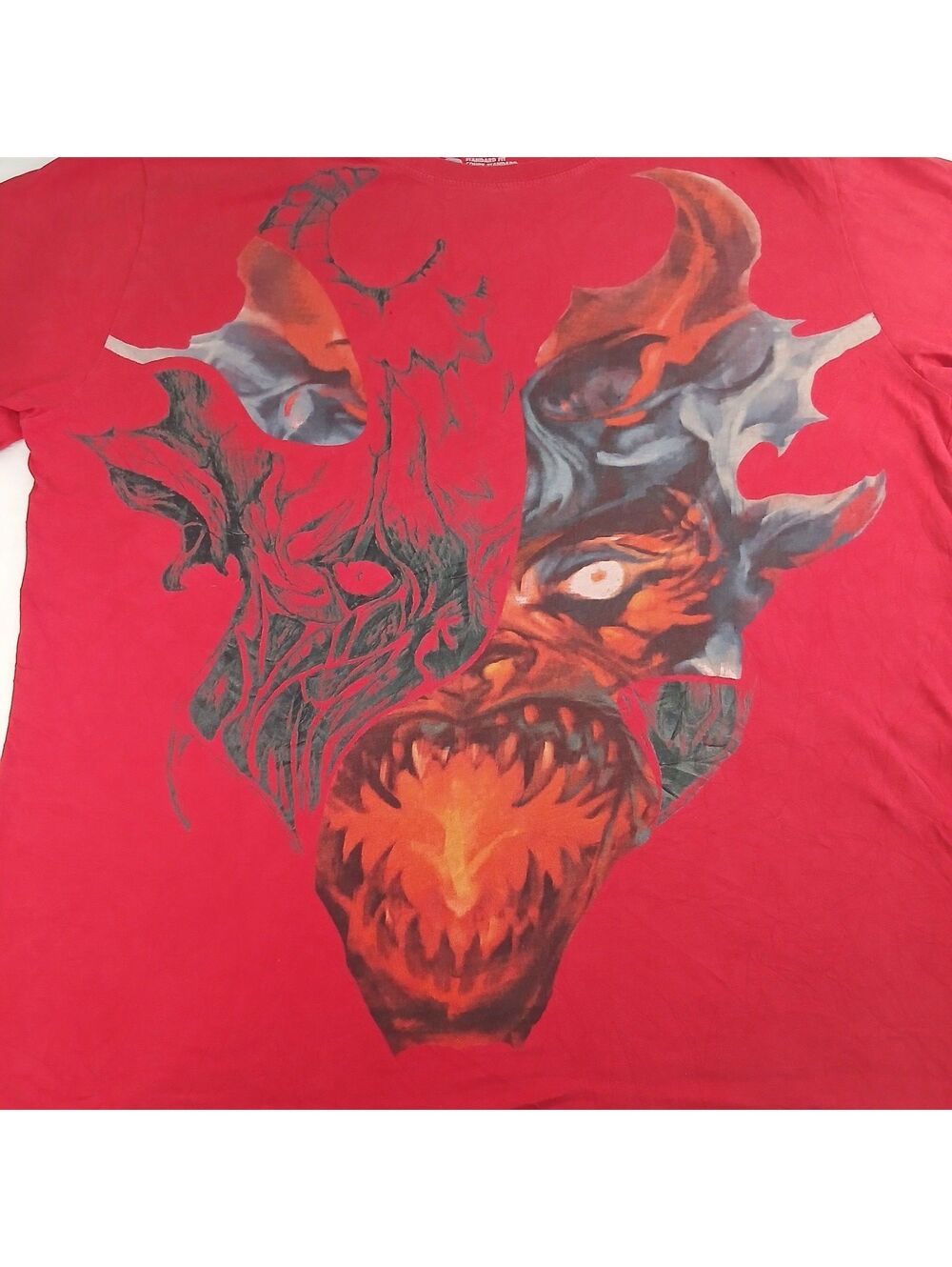 Nike Manchester United Red Devil Graphic T Shirt Red Mens L Rare Soccer Gorpcore